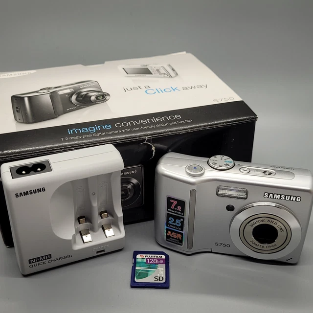 Samsung S750 7.2MP Compact Digital Camera Silver Tested