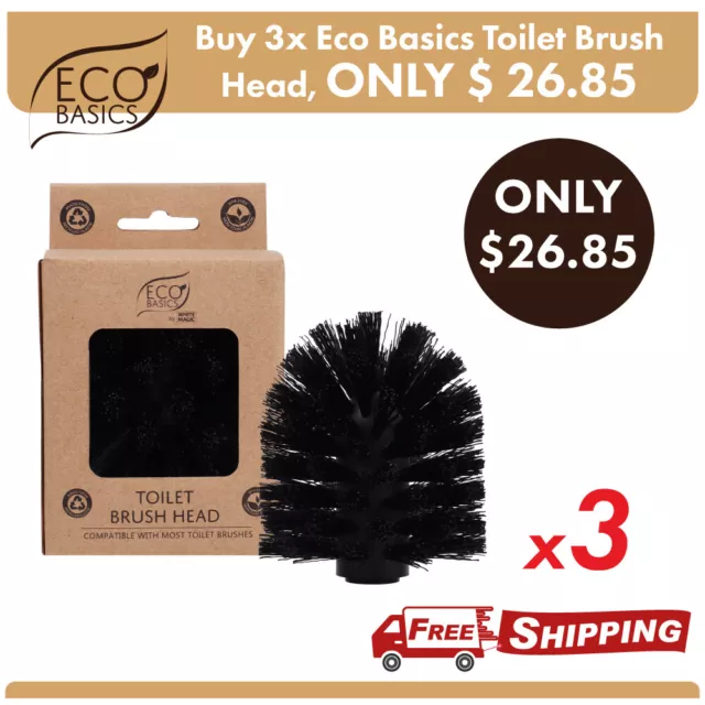 Buy 3x Eco Basics Toilet Brush Head, ONLY $26.85