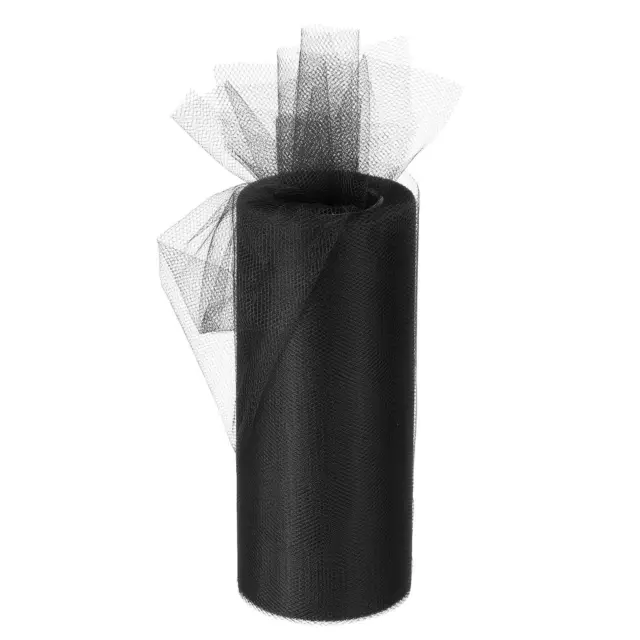 Tulle Rotoli Tessuto Rocchetti 6" 25 Iarde Nero per Decorazione