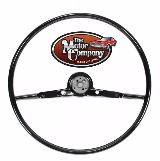 1957 Chevy Chevrolet Bel Air Stock Size 18 Inch Black Steering Wheel IN STK