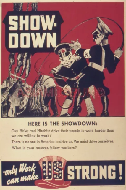 1941 WWii USA AMERICA COMIC ART FUNNY HIROHITO TOJO SHOW WAR PROPAGANDA Postcard