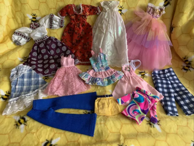 Joblot Barbie Fashion Doll Clothes Including 4 Party Dresses, Trousers, Top, Etc