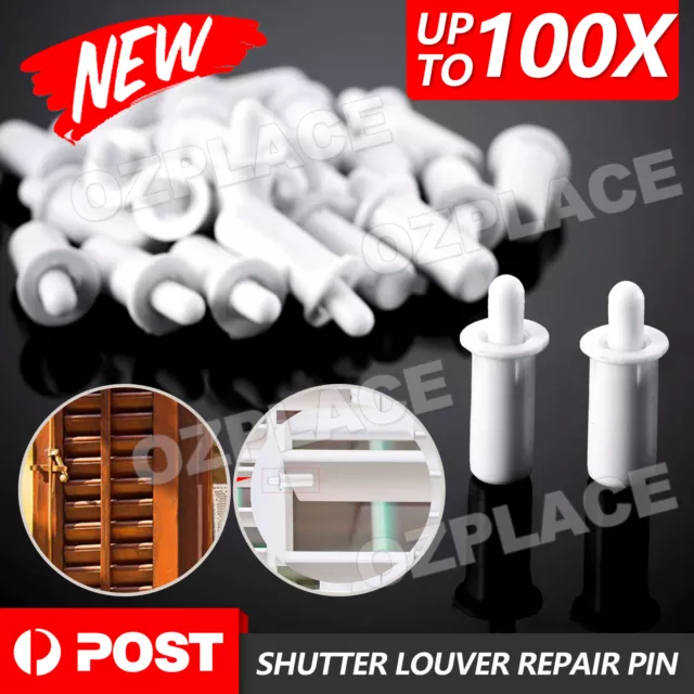 10-100x Spring Loaded Replacement Pins For Plantation Shutter Louver Repair Pin