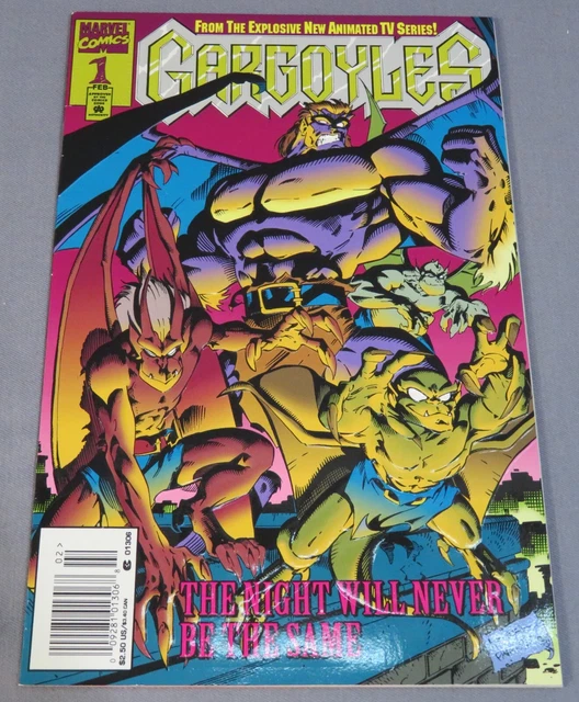 GARGOYLES #1 First App (Newsstand Embossed Cover) VF Shape Marvel Comics 1995