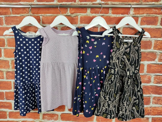 Girls Bundle Age 4-5 Years M&S H&M Summer Sun Dress Casual Giraffe Kids 110Cm
