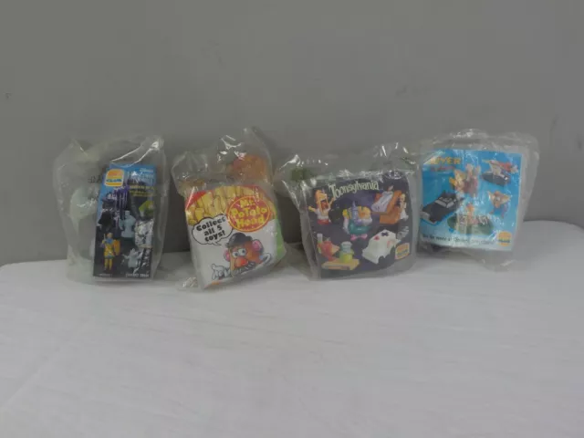 Four 1980's 90's Vintage Unopened Burger King Kids Club Toys