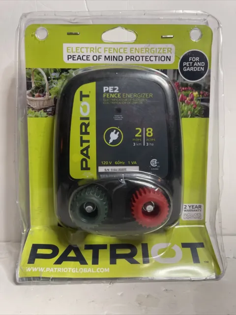 Patriot PE2 Electric Fence Energizer w/ 250’ Wire **NEW** Open Box
