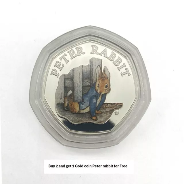 2020 Peter Rabbit Silver Proof 50p Fifty Pence, uncirculated, Album filler