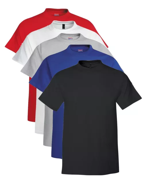 Hanes USA Beefy T TALL BLACK GREY RED BLUE or WHITE Extra Long Length Cotton