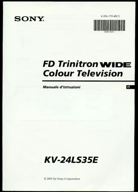 Schema Manuale Etichette TV Sony KV-24LS35E /FE-2 chassis FD Trinitron WIDE 2