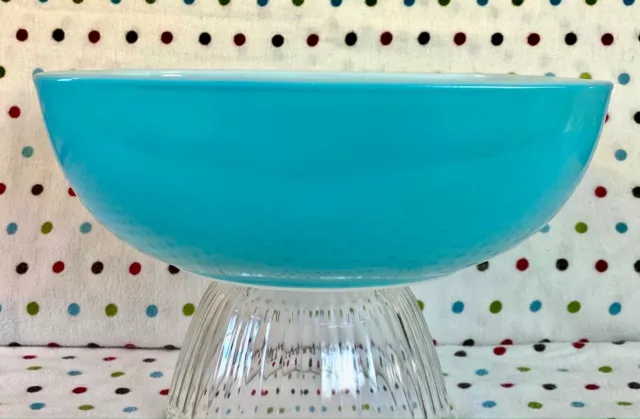 Vintage Pyrex Turquoise -Robin Egg Blue 9" Square 2 1/2 Qt 025 Hostess Bowl NICE