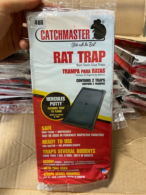 Rat Glue Trap ( 17 Traps  ) Rat Mouse Lizard Snake Glue Traps Catchmaster 48R