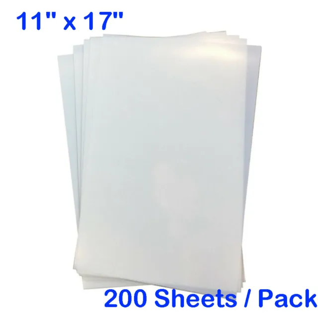 Película lechosa de inyección de tinta impermeable de 200 hojas de 11""x17"" para pantalla de seda/impresión de placa de inyección de tinta