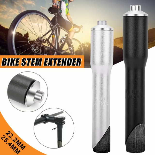 Bike Bicycle Extender Handlebar Riser Fork Stem Extension Adapter 22.2mm 25.4mm