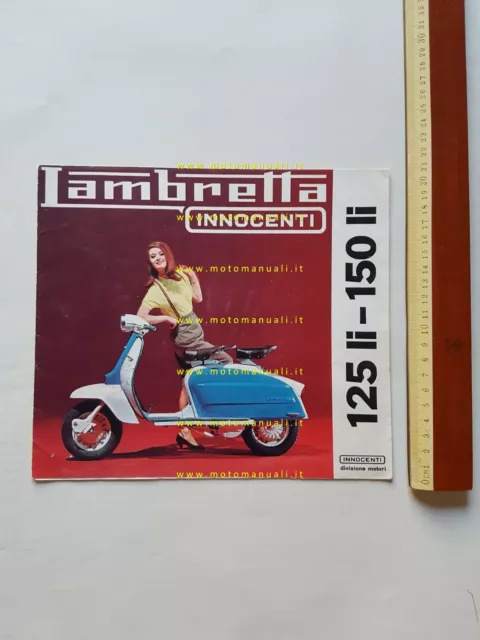 Innocenti Lambretta 125-150 Li 1963 depliant originale ITALIANO epoca brochure