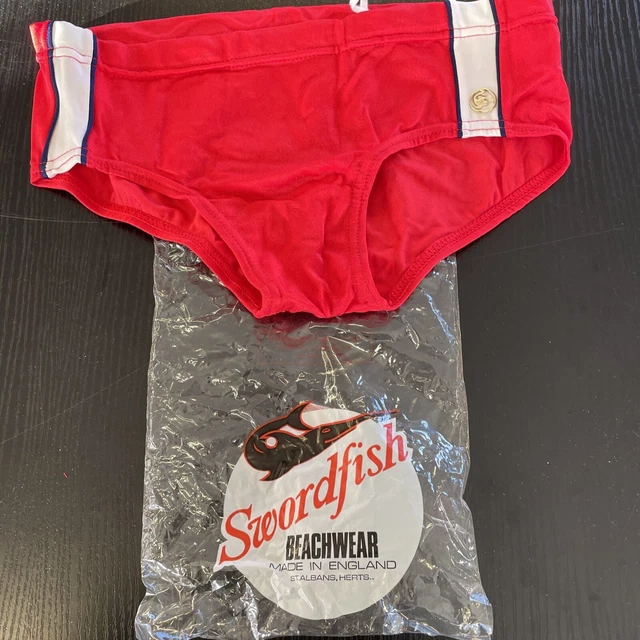 Vintage Swordfish Nylon Swimming Trunks/shorts 1970’s Sz Large (J)