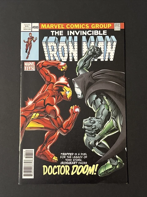 Invincible Iron Man #593 NM- 2nd Print RIRI WILLIAMS VS DR DOOM #150 Homage RARE