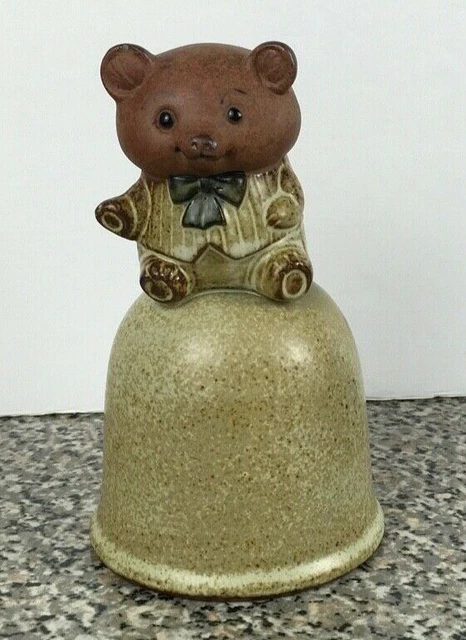 Vintage Giftcraft  Japan Pottery Pig with Bow Tie Dinner Bell