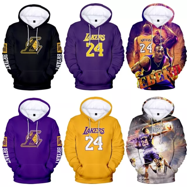 Kids Adult Basketball Kobe Lakers 24 Hoodies Sweatshirt Hooded Top Jumper Coat