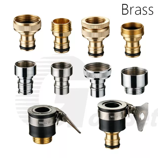 Garden Kitchen Faucet Tap Thread Connector Water Hose Pipe Adapter Joiner Brass