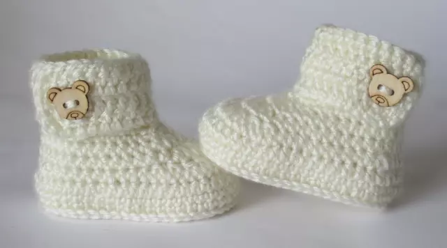 Handmade Baby Knitted Crochet Booties Shoes /Newborn-3 months