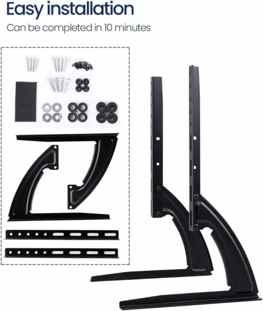 Universal Top TV Table Stand Leg Mount LCD Flat Screen 14-65" Bracket