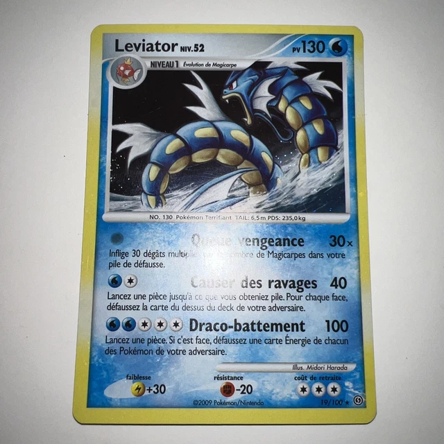 Carte Pokemon LEVIATOR Holo 19/100 DIAMANT ET PERLE Tempête
