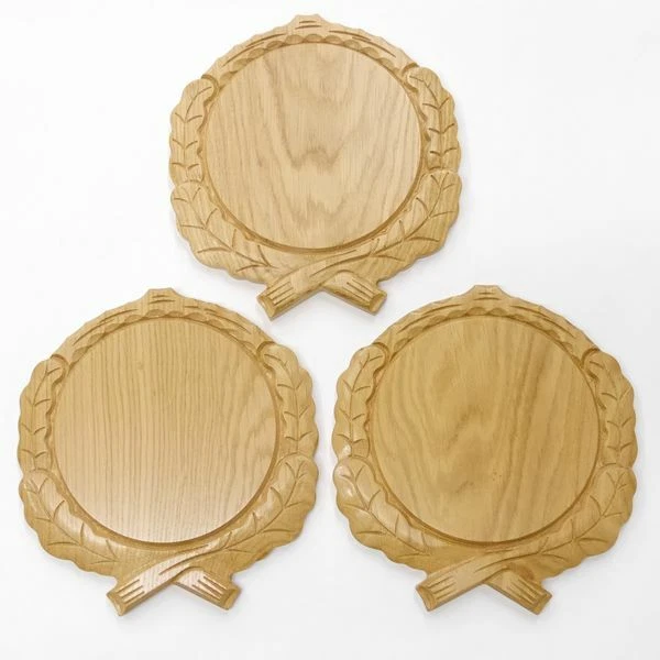 3 Pieza Keilerschilder Tallado Roble Claro Af 17,5 CM Tablero Keiler Gewaffbrett
