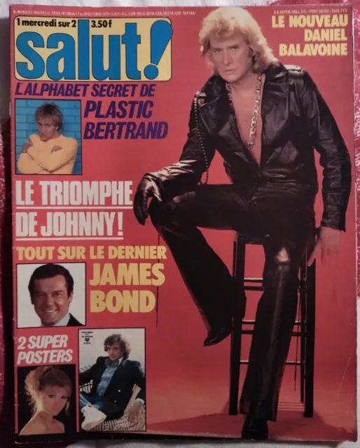 Magazine Salut ! 106 De 1979 Johnny Hallyday Blondie Sardou Poster Karen Cheryl