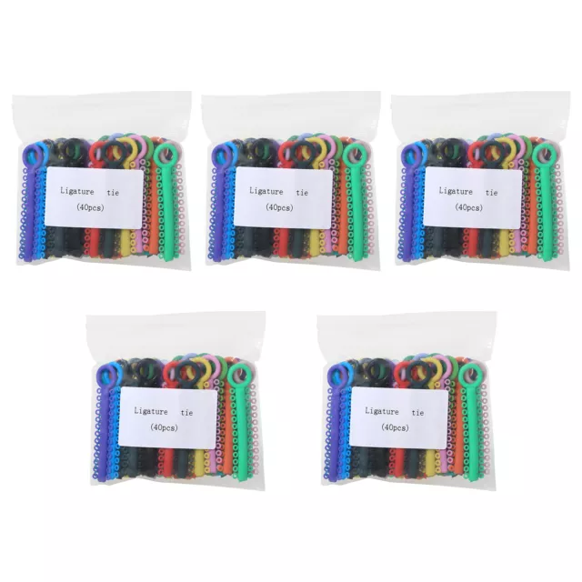 5 Packs Dental Ligature Ties Orthodontics Elastic Rubber Bands Multi Color