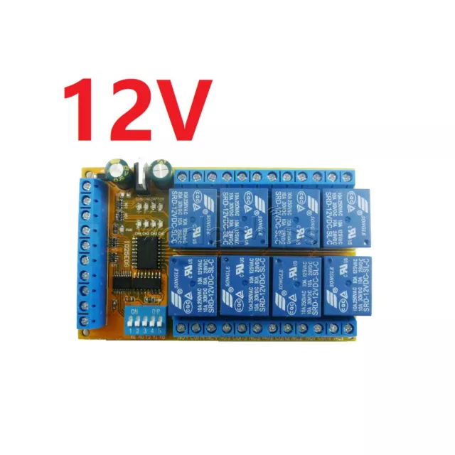 Self-Locking 8 Channel DC 5V 12V 24V DIP Switch Delay Relay Module Flip-Flop 3