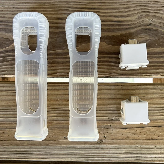 OEM Nintendo Wii MotionPlus Motion Adapter w/ Clear Sleeves RVL-026 & RVL-027