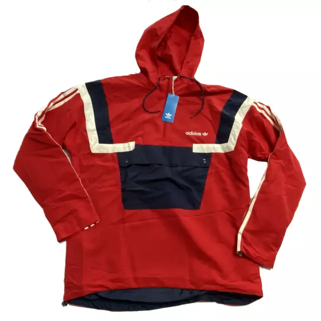 ADIDAS RED WINDCHEATER Jacket Size M Mens Full Zip Outdoors Outerwear Bomber PicClick UK