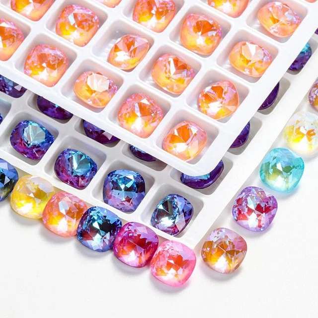 Belleza Hogar Arte en Uñas Diamante Plano 20 PIEZAS Accesorios Trasero Cristal Festival