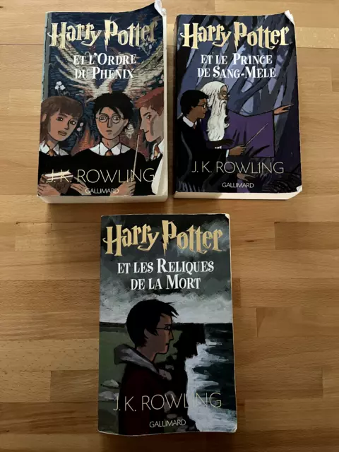 Lot Harry Potter Ordre Phoenix + Prince Sang-Meme + Reliques Mort  (Gallimard)