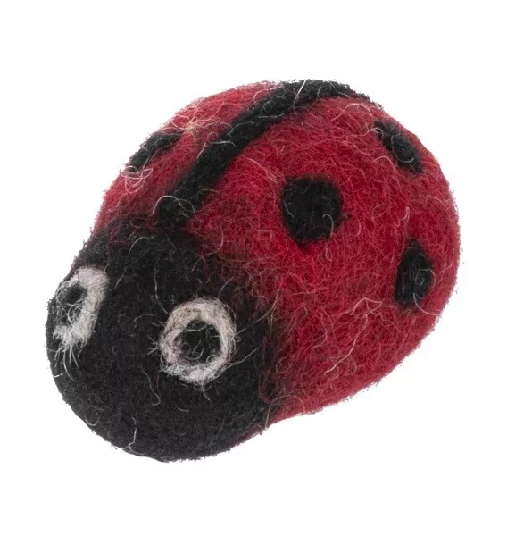 Ganz Handcrafted 100% Wool Lucky Ladybug Figure Made in Nepal 2" x 1 1/4"