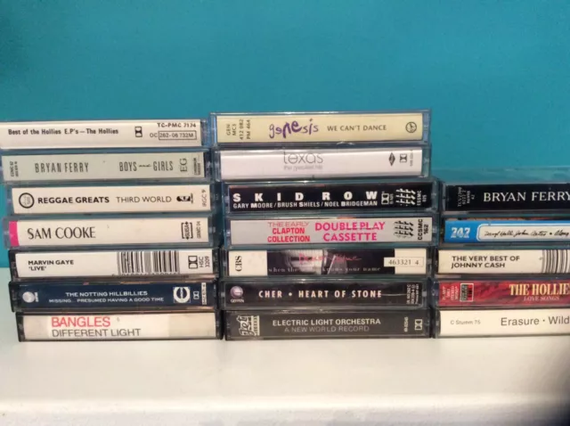 bundle OF 19 Cassette Tapes (Rock Soul Pop Ect Vg Con)