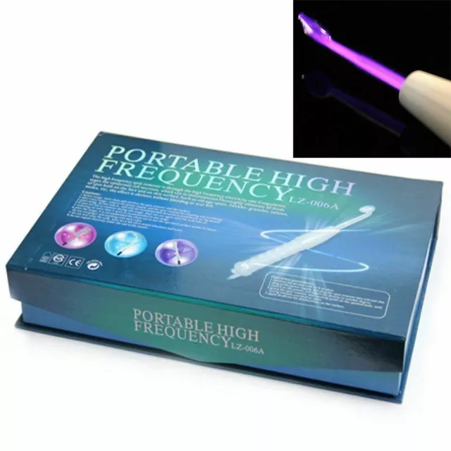 Portable High Frequency Skin Care Acne Violet Ray Facial  With 4 Wand Electrodes