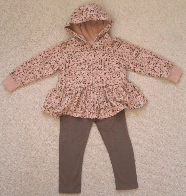 Next & TU girls age 2-3 Hoodie & matching trousers / leggings Set - Pretty !