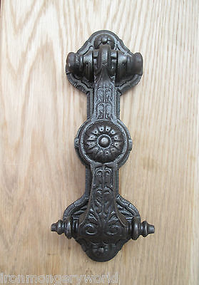 9" Gothic Vintage Old Victorian Style Country Cast Iron Ornate Door Knocker