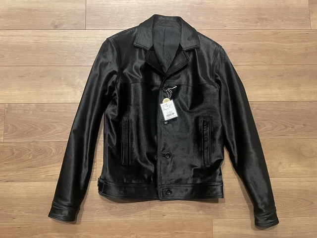 Rare Rags McGREGOR 4 BUTTONS LEATHER JACKET Harako Fur Leather Jacket Rags McG