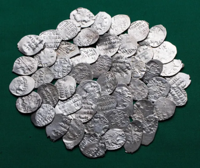 Feodor Ioanovich 1584–1598 LOT 25 COINS Silver Kopek SCALES Russian Coin