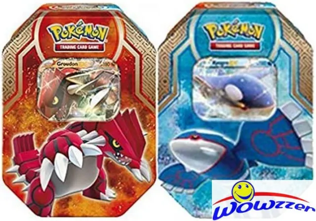 POKEMON TCG Legends of Hoenn SET of (2) Collectors Tin- Groudon EX & KYOGRE EX