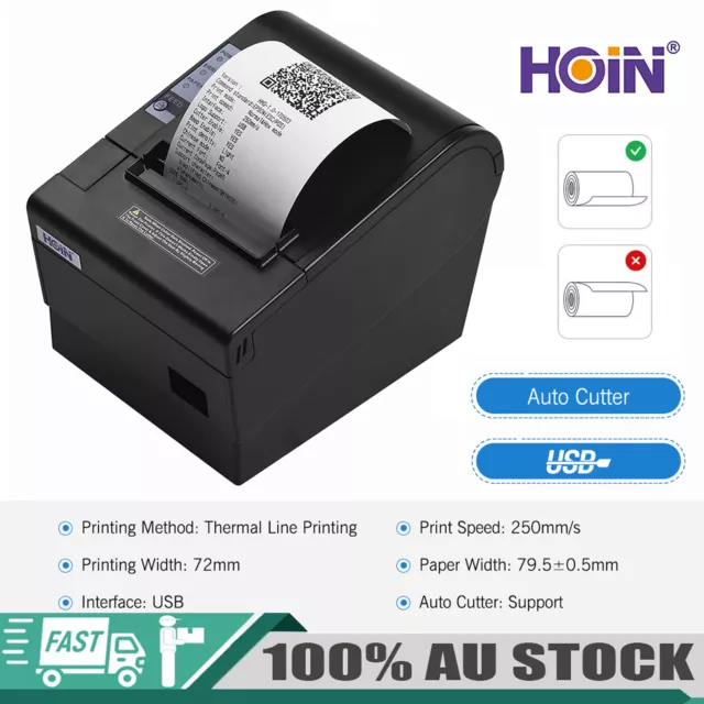 Hoin Thermal Receipt Printer 80mm High Speed Auto Cutter POS Printer Set AU