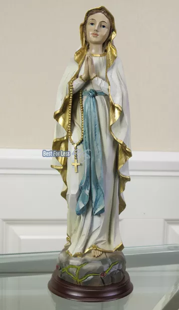 Madonna Hl. Maria Heiligenfigur Lourdes Deko Figur Heilige Maria Deko Statue Neu