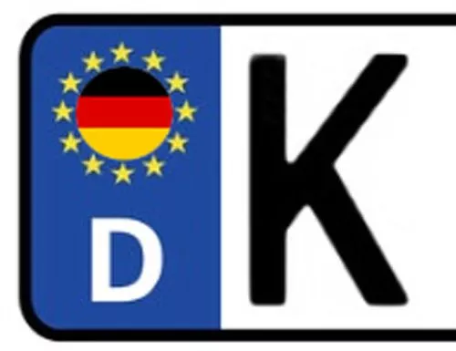 2x Kennzeichen Aufkleber DEUTSCHLAND Germany Nummernschild Sticker