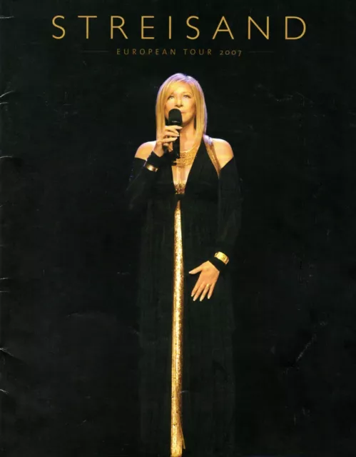 Barbra Streisand 2007 European Tour Concert Program Book-With Insert-Exc 2 Mint