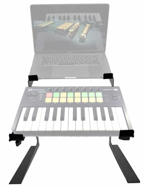 Rockville Dual Laptop+Controller Stand for Novation LAUNCHKEY MINI Keyboard