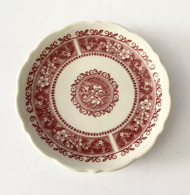 Vintage Syracuse China Strawberry Hill Red Floral Bread Dessert Side Plate 5.5"