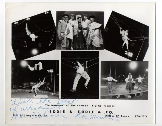 C2438/ Eddie & Eddie & Co. Trapez-Künstler  Zirkus  Foto mit Widmung ca.1955